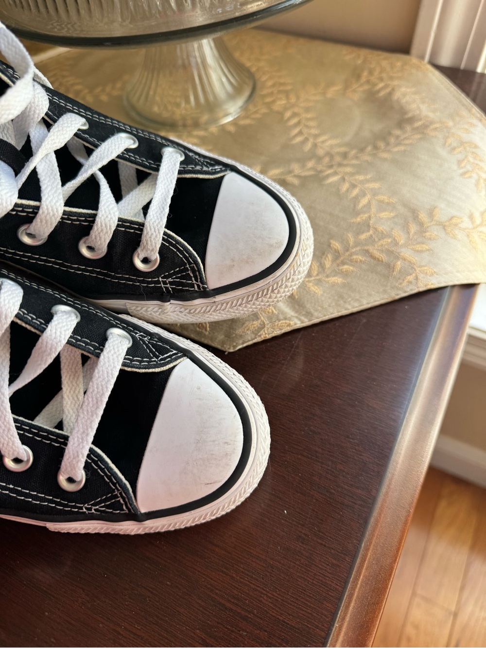 Converse Black and White High-Top Kids Sneakers - Picture 7 of 8